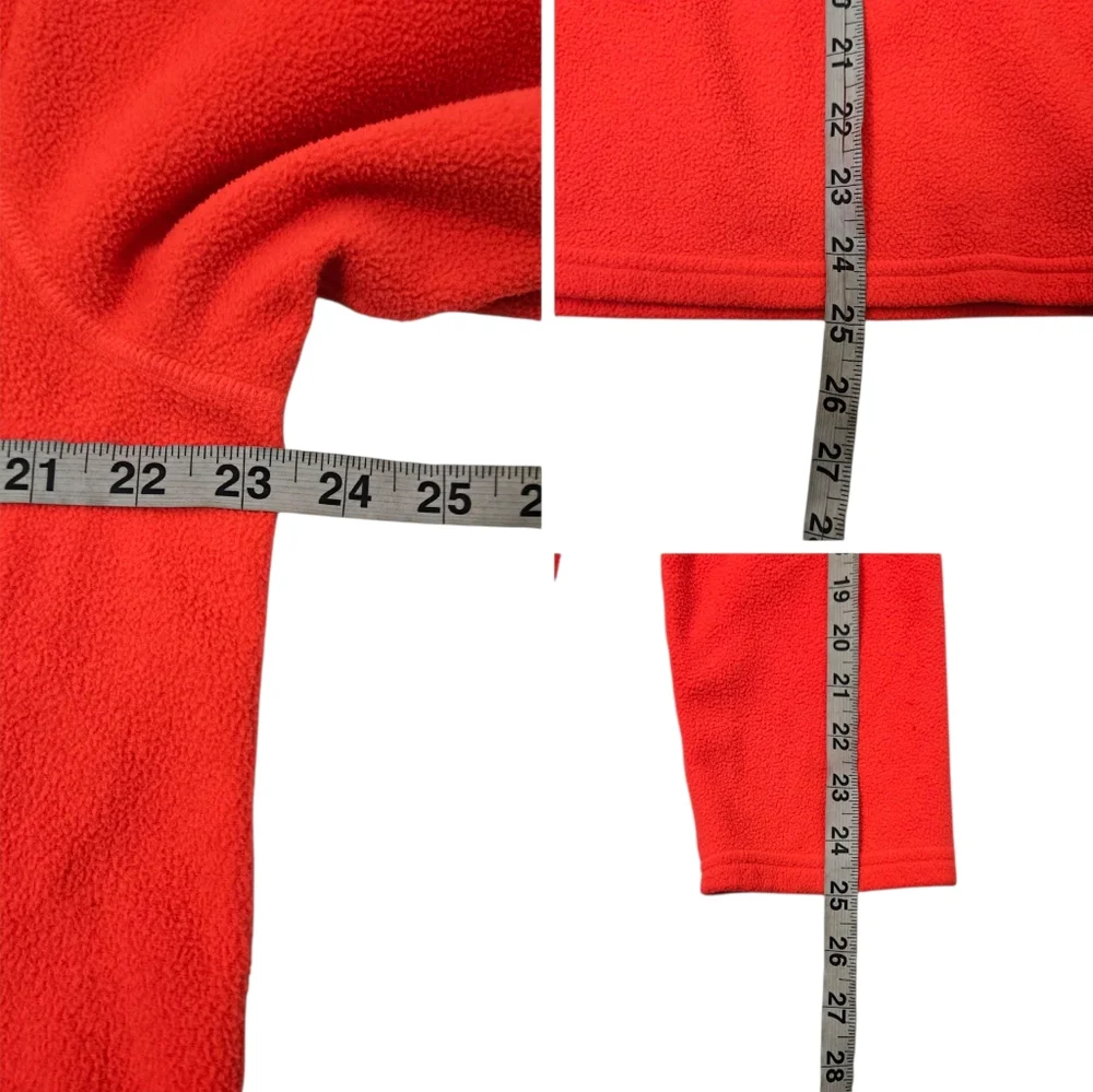 Polo by Ralph Lauren Men's Performance Neon Orange Half-Zip Fleece Sweater